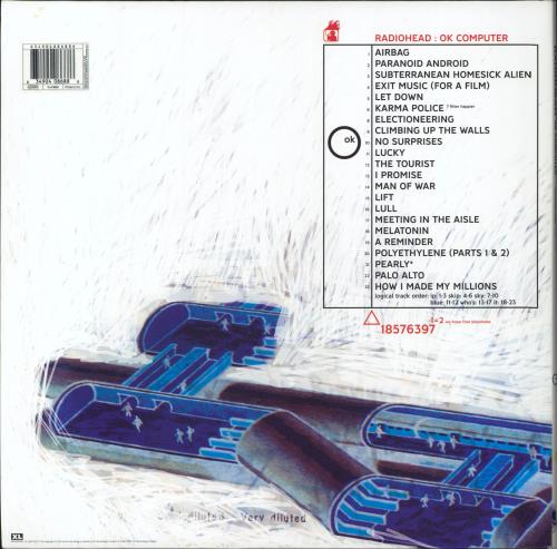 Radiohead OK Computer OKNOTOK 1997 2017 - Blue Vinyl - EX UK 3-LP